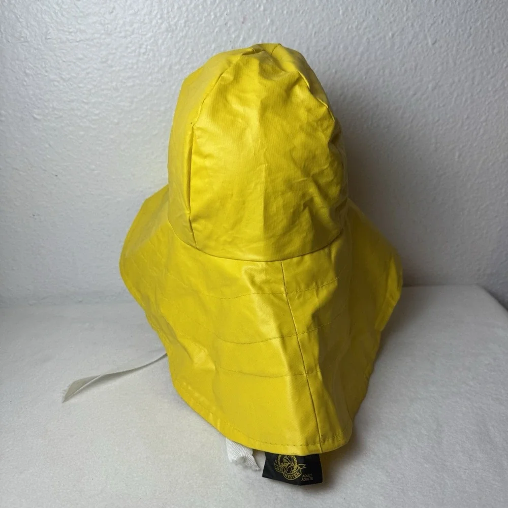 Vintage Yellow Sou'wester Rain Hat NASPL 99 Halifax Nova Scotia Fisherman Cap